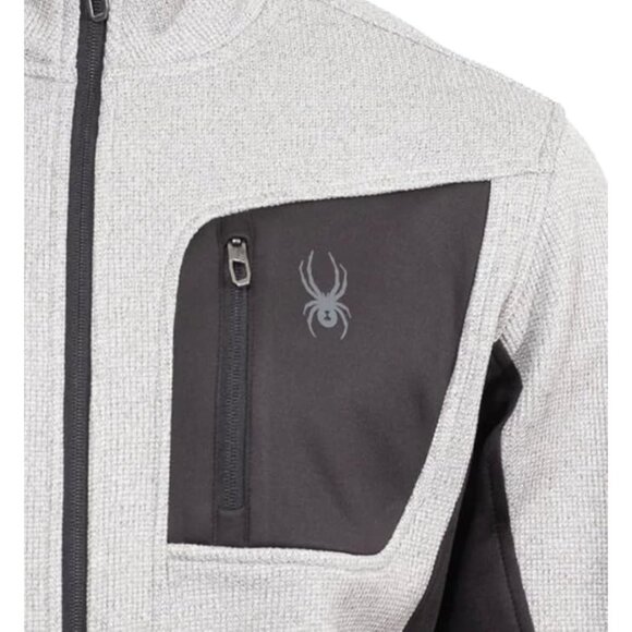 Spyder Men's Relaxed Fit Full Zip Jacket, XXL, Gray, New - Picture 4 of 5